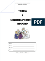 Tahfiz & Essential Practice Record