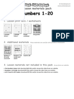 Numbers 1 20 Materials PSJ