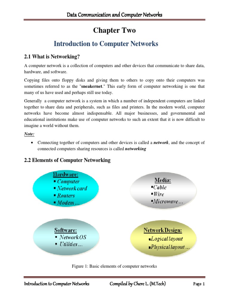 Chapter 1 - Introduction To Computer Networks | PDF | Network Topology ...