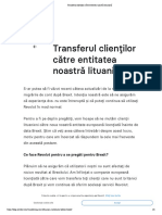 Transferul Clienților Către Entitatea Noastră Lituaniană