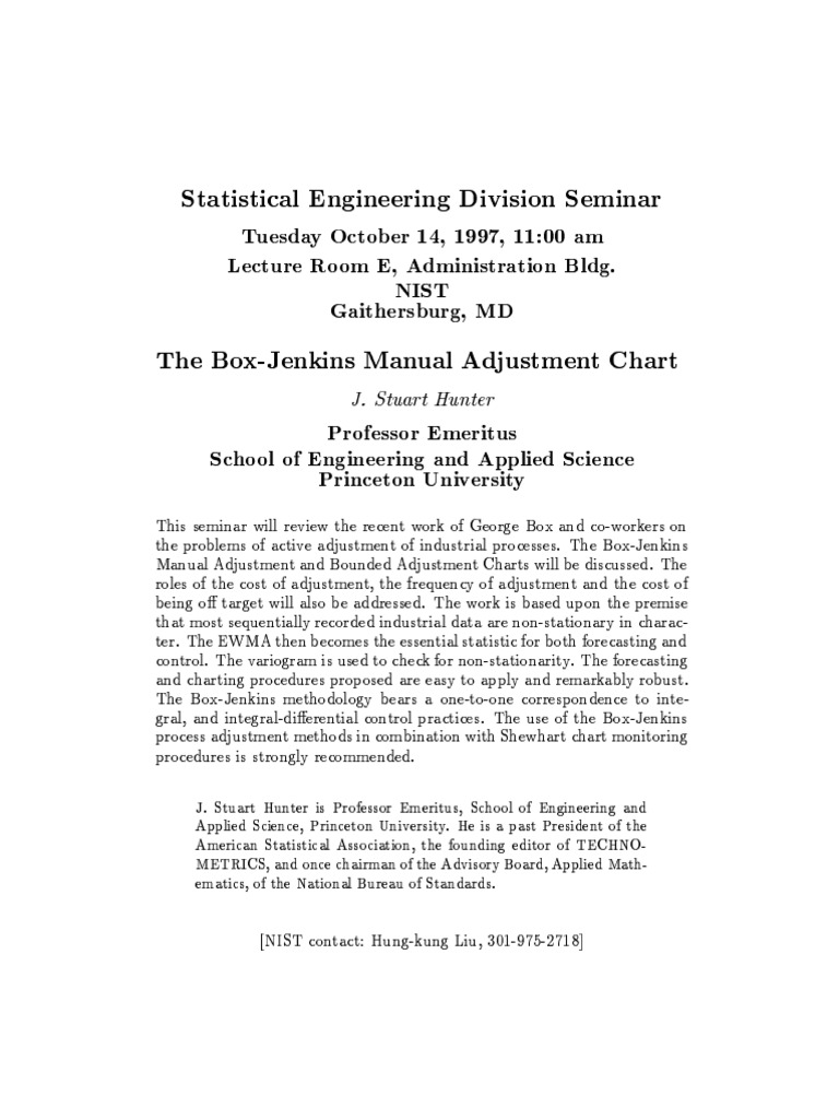 BoxJenkins Manual Adjustment Chart PDF