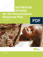Nutrition interventions for humanitarian response