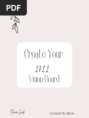 My 2022 Vision Board Template 