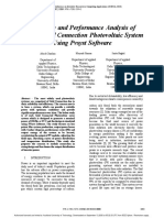 Designing and Performance Analysis of 15KWP Grid Connection Photovoltaic System Using Pvsyst Software