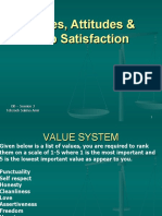 OB Values Attitudes Job Satisfaction