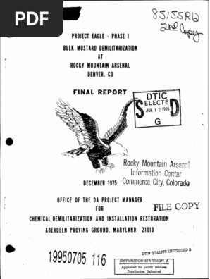 Project Eagle | PDF | Chemical Weapon | Waste Management