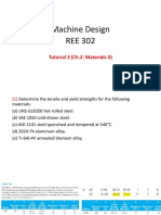 Machine Design REE 302: Tutorial 3 (Ch.2: Materials II)