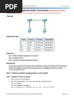 8.5.1.3 Packet Tracer - Implementing Basic Connectivity - ILM