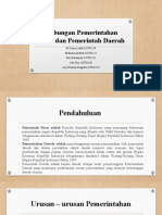 Hubungan Pemerintahan Pusat Dan Pemerintah Daerah