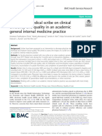 Impact of A Medical Scribe On Clinical Efficiency