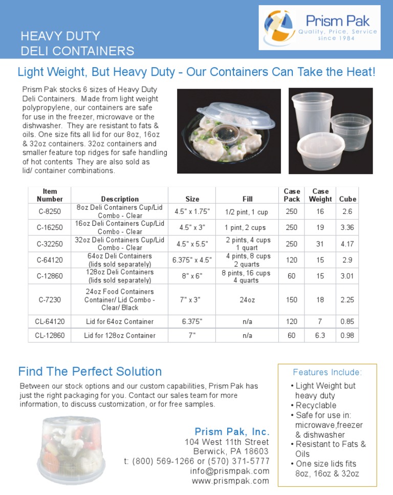 Foam Pak Containers PDF Nature