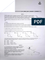 Teste de avaliação de física sobre movimento de objetos e propagação de ondas sonoras