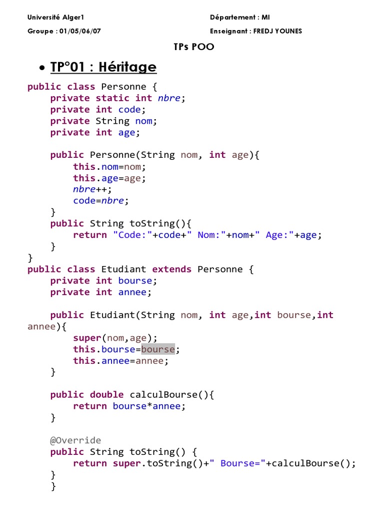 Programmation Orientée Objet en Java | PDF | Programmation informatique