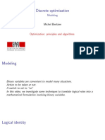 Discrete Optimization: Modeling