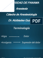 Terminología - Anestesiología