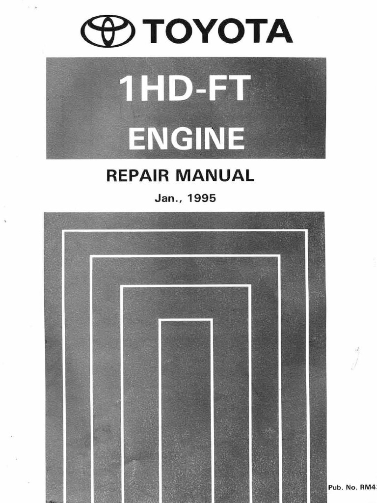 1HD-FT Engine Repair Manual | PDF