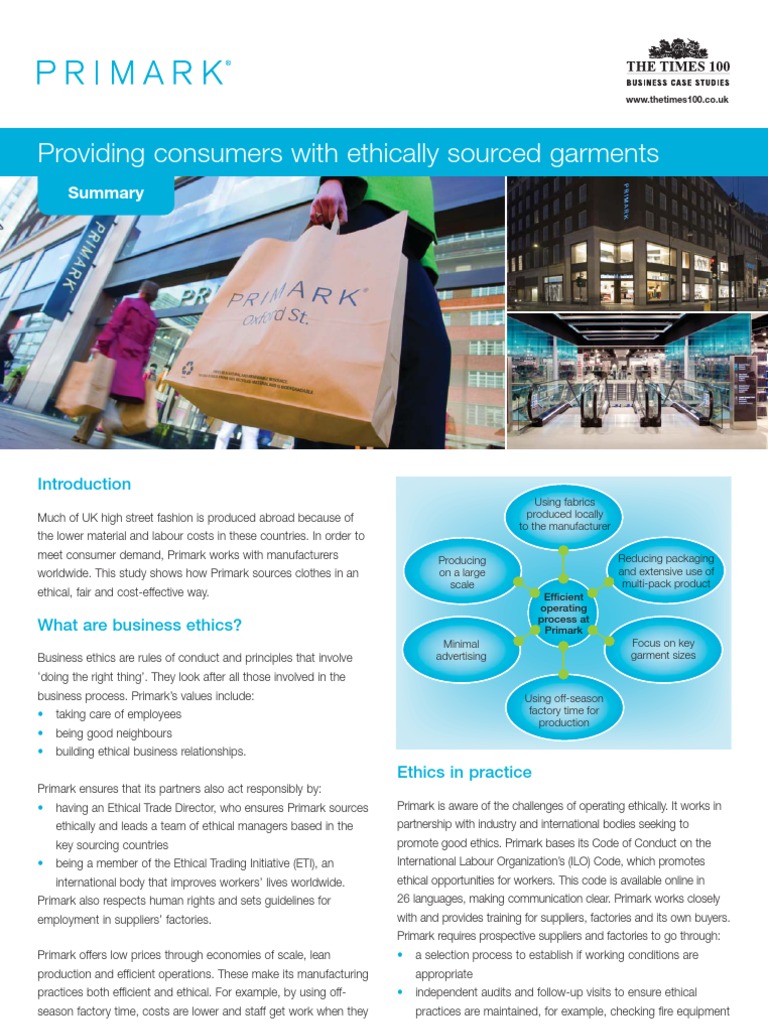 Primark 15 Summary PDF Corporate Social Responsibility Business