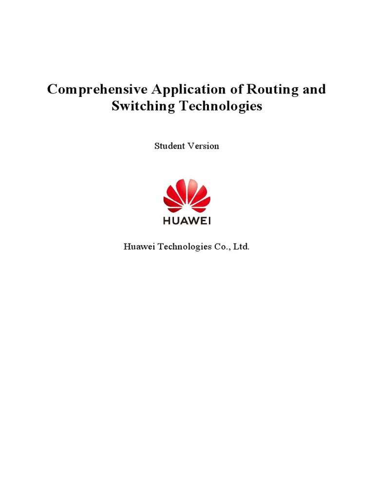 01 Comprehensive Application of Routing and Switching Technologies PDF File