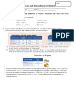 COMPRUEBO LO QUE APRENDÍ EN MATEMATICA