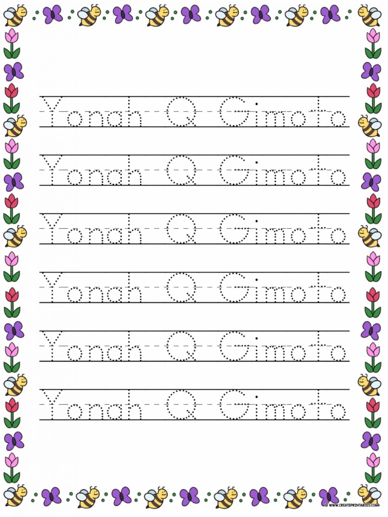 Seasonal name tracing practice onay pdf