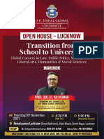 JGU Open House Lucknow 16th December Thursday Invitation
