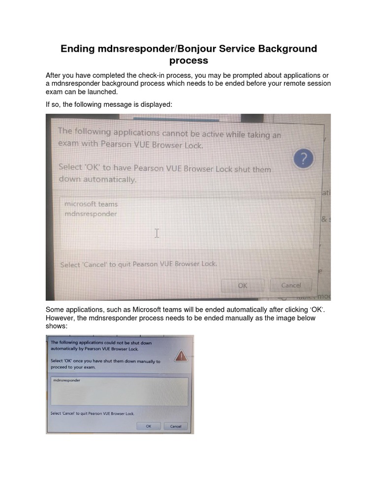 Ending Mdnsresponder/bonjour Service Background Process | PDF
