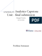 Business Analytics Capstone Unit - Final Submission: Mangala Prasetia 02/01/2022