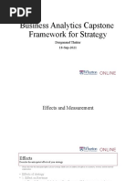 Business Analytics Capstone Framework For Strategy: Durganand Thakur 18-Sep-2021