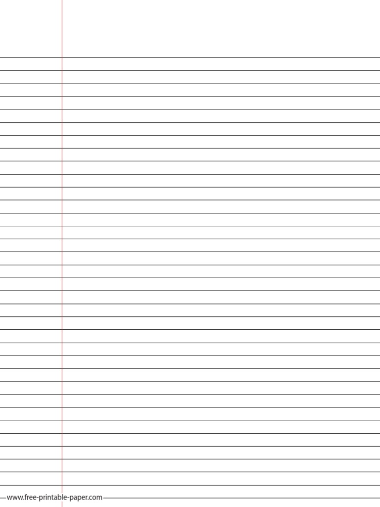 Free Printable Lined Paper PDF | PDF