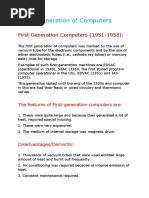 Second Generation Computers (1956-1963) | PDF | Transistor | Computer ...