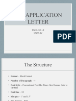 Presentation - Cover Letter