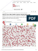 News App Magazine Live TV: How To Save A File As PDF On Phone: Step-By-Step Guide