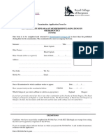Application for Orthodontic Membership Exam
