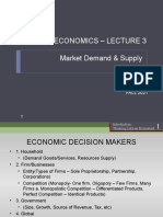 Economics - Lecture 3 Market Demand & Supply: Huma Fawad Hitec, Taxila FALL 2021