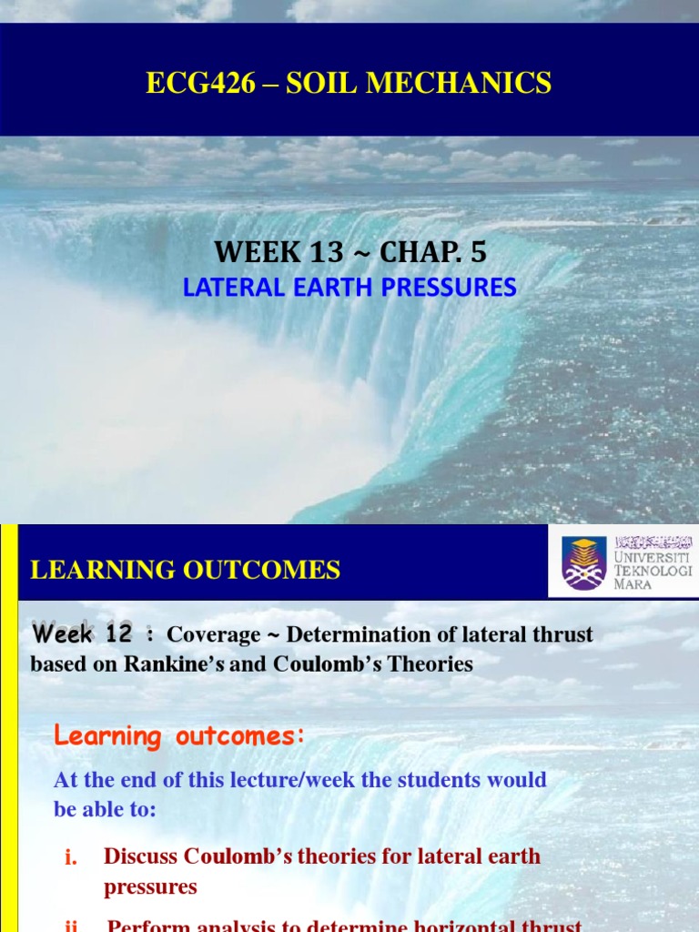 ECG426 - Week 13 - I - Lateral Earth Pressures | PDF | Classical ...