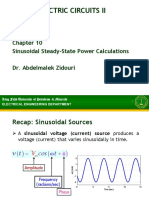 EE213 Sinusoidal Steady-State Power Calculations