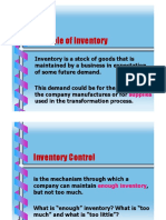 The Role of Inventory The Role of Inventory: Product Product Supplies Supplies