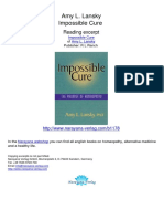 Amy L. Lansky Impossible Cure: Reading Excerpt