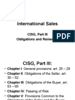 CISG Part III Parties Obligations and Remedies
