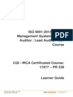 Learner Guide - ISO 9001-2015 QMS A-LA (VILT)