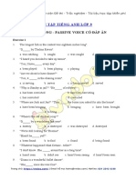 Câu Bị Động - Passive Voice Có Đáp Án