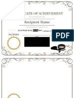 Certificate of Achievement White Belt