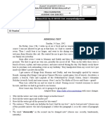 Sma Progresif Bumi Shalawat: Remedial Test