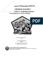 Business Math 9: Department of Education SPTVE