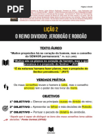 Subsídios Lição 2 - o Reino Dividido Jeroboão e Roboão - Canal Texto Áureo