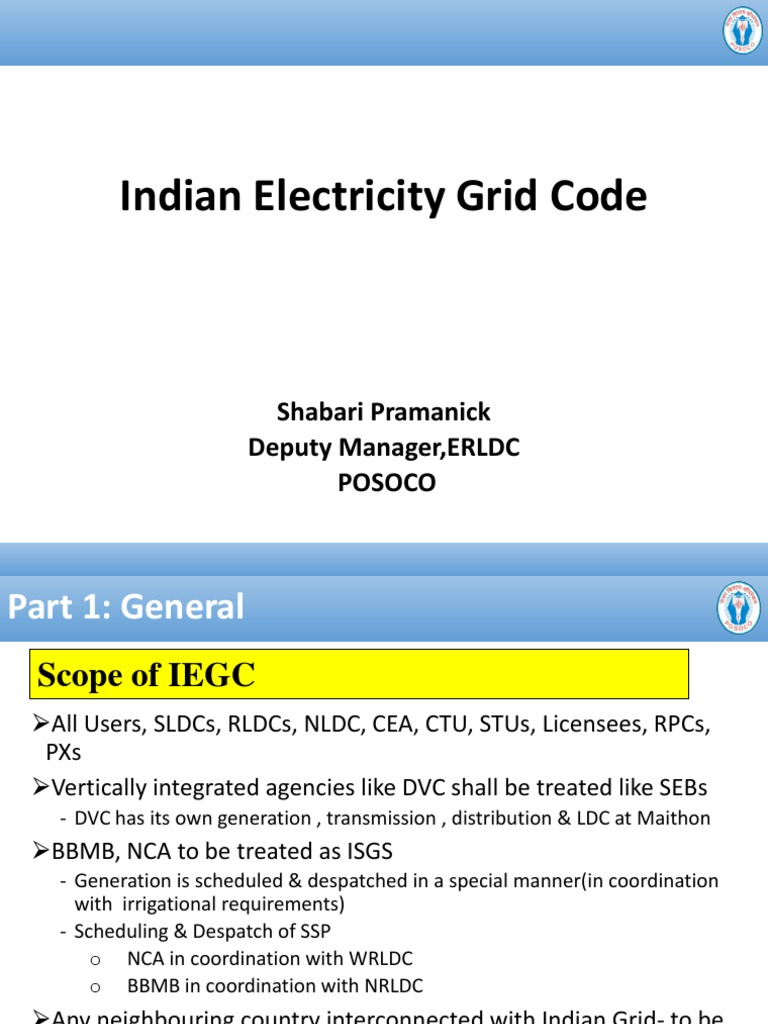 Indian Electricity Grid Code Overview | PDF | Electrical Grid ...