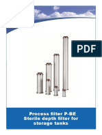 Process Filter P-BE Sterile Depth Filter For Storage Tanks