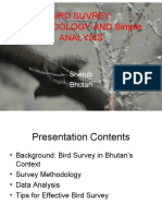 Bird Suvrey: Methodology and Simple Analysis: Sherub Bhutan