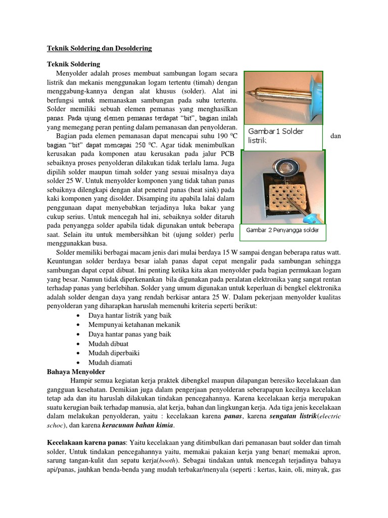 Teknik Soldering Dan Desoldering PDF