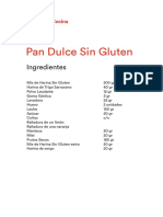 Ingredientes Pan Dulce Sin Gluten
